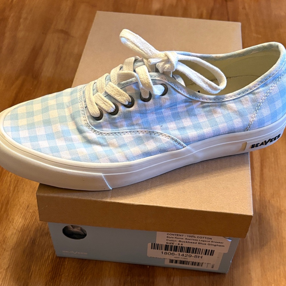 Seavees blue Checkered Sneakers for BBC